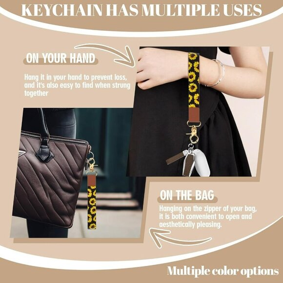 Wristlet Keychain for Women and Men,Key Chain Holder,Wrist Lanyard for Keys. - Picture 3 of 7